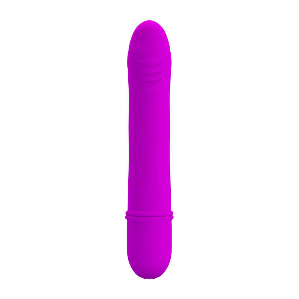 Pretty Love Beck Silicone G-Spot Vibrator Purple, sleek design for targeted G-spot and clitoral stimulation.