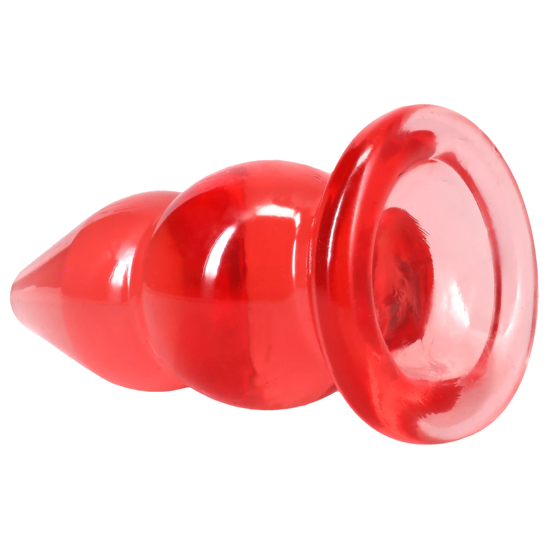 Crystal Jellies Double Pop Plug 6 Inch Pink showcasing its double curve design for layered sensations.
