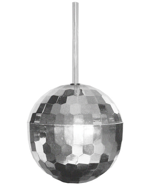Kheper Games Disco Ball Cup 12 oz Party Novelty with shiny mirror ball design and straw for trendy drinks.