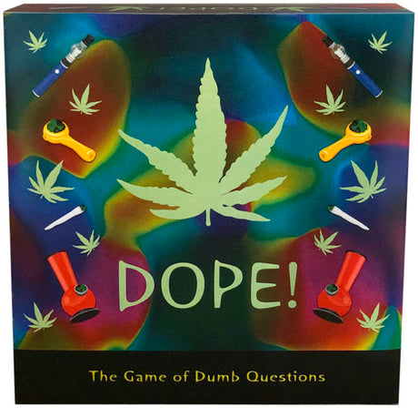 Kheper Games Dope Game Adult Party Game packaging featuring a colorful design and the title 'DOPE!'