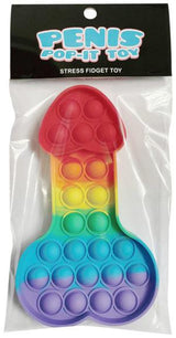 Kheper Games Penis Pop-It Stress Fidget Toy in colorful packaging, ideal for stress relief and fun.