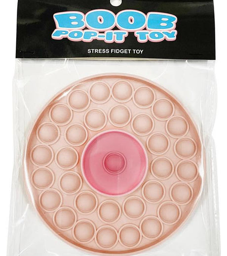 Kheper Games Boob Pop-It Stress Fidget Toy in packaging with pink and beige design.