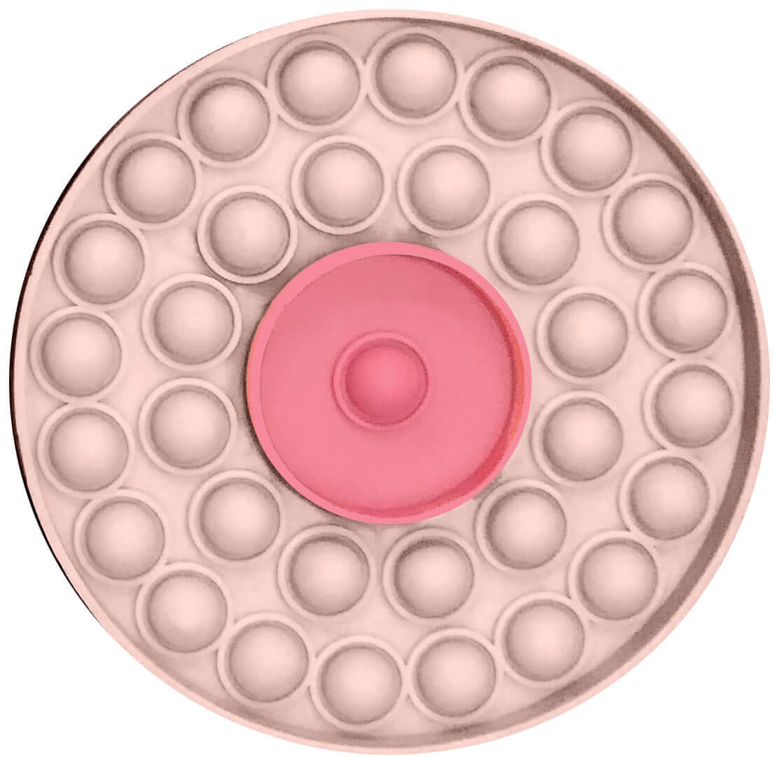 Kheper Games Boob Pop-It Stress Fidget Toy with round bubble-popping design in soft pink color.