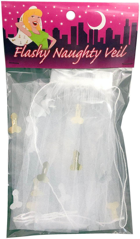Kheper Games Flashy Naughty Veil Bachelorette Party in packaging featuring playful confetti design.