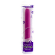 Doc Johnson Velvet Touch 7 Inch Waterproof Vibrator Magenta in packaging showing its sleek design and color.
