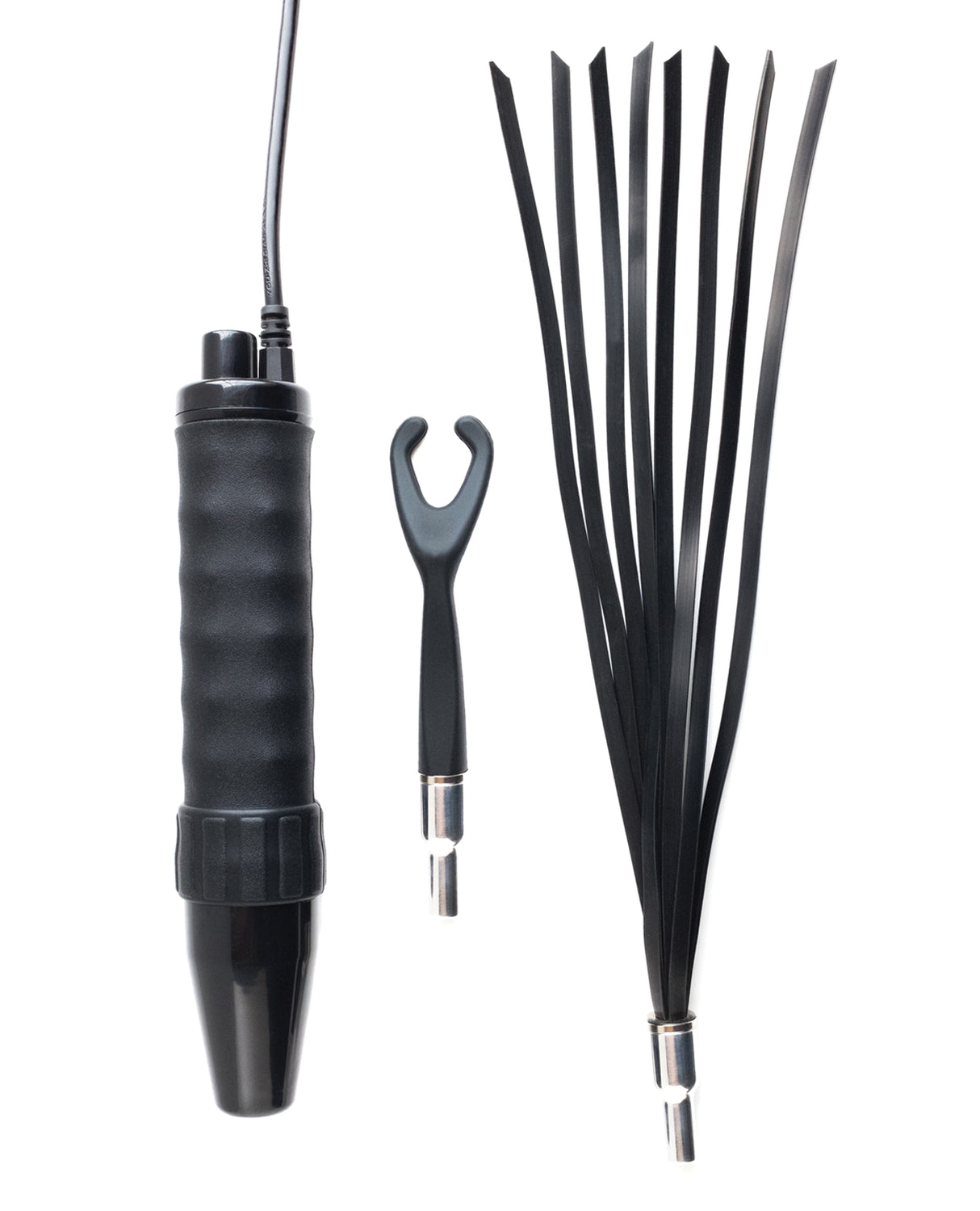 Kinklab Obsidian Intensity Neon Wand Kit including a wand handle and intense attachments for sensation play.