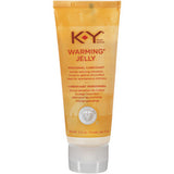 Ky Warming Jelly 2.5 Oz Water-Based Lubricant in a tube for enhancing intimacy and comfort.
