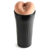 Mistress Vibrating Ass Masturbator Medium in a sleek black case with lifelike texture for a realistic experience.