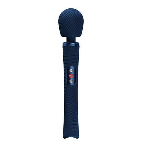Fun Factory Vim Wand Massager Night Blue with textured grip and sleek design for intense pleasure and relaxation.