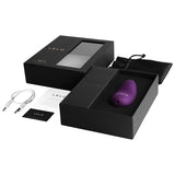 Lelo Lily 2 Personal Massager Plum packaging, accessories, and lavender massager displayed elegantly.