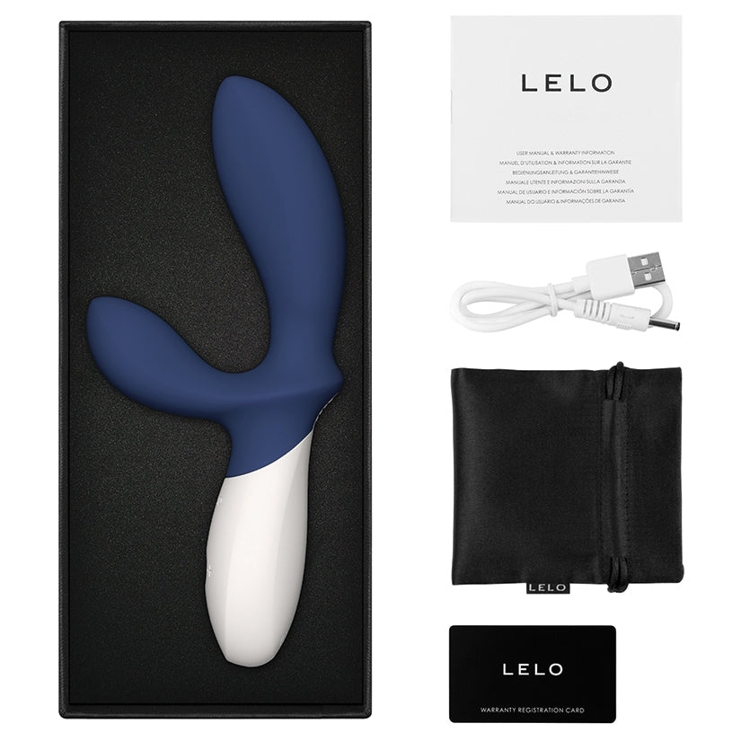Lelo Loki Wave 2 Rechargeable Silicone Dual Stimulation Prostate Vibrator Base Blue