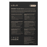 Lelo Enigma Double Sonic A-Spot Vibrator Cyber Purple packaging details, showcasing features and technology.