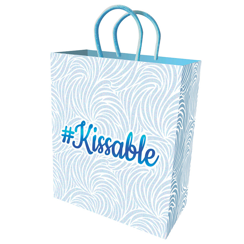 Little Genie kissable Blue Pastel Gift Bag with elegant design and blue handles.