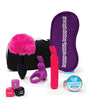 Happy Rabbit Couples Pleasure Kit 7 Piece Black with various playful toys and accessories.