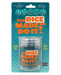 The Dice Made Me Do It Drinking Game Edition packaging featuring dice and prompts for adult gaming fun.