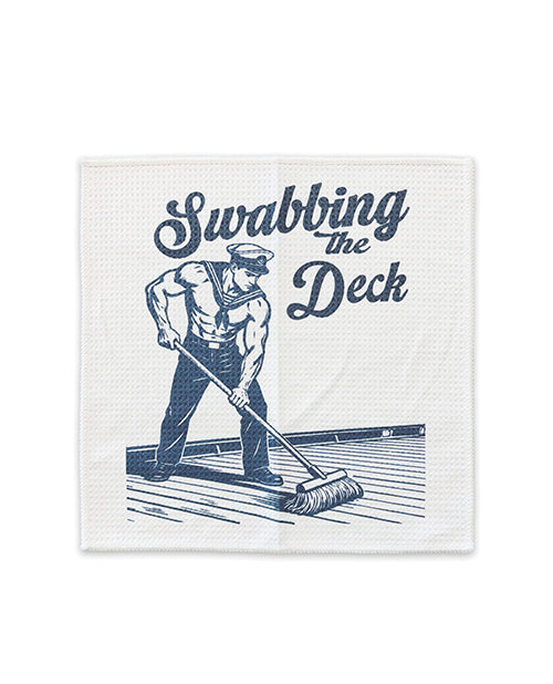 Cleanie Genie Seamen Rags Novelty Clean-Up Set featuring artwork of a sailor swabbing the deck.