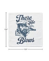 Cleanie Genie Seamen Rags Novelty Clean-Up Set featuring humorous artwork 'There He Blows' of a bearded sailor.