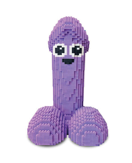 Image of a whimsical purple creation made from the Cock Blocks Bricked Up 3265 Piece Building Kit.