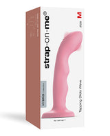 Strap-On-Me Tapping Dildo Wave Vibrator Coral packaging featuring elegant design and hybrid collection.