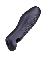 Manwan RYZER Penis Sleeve Black Plum, ultra-soft silicone sleeve designed for enhanced intimate stimulation.