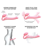 Strap-on-Me Semi-Realistic Bendable Strap-on Pink features for intense connection and waterproof use.
