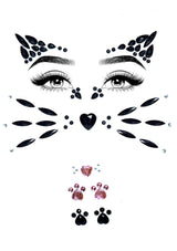 Leg Avenue Animal Rhinestone Stick-on Jewels featuring a dazzling arrangement of black and pink rhinestones.