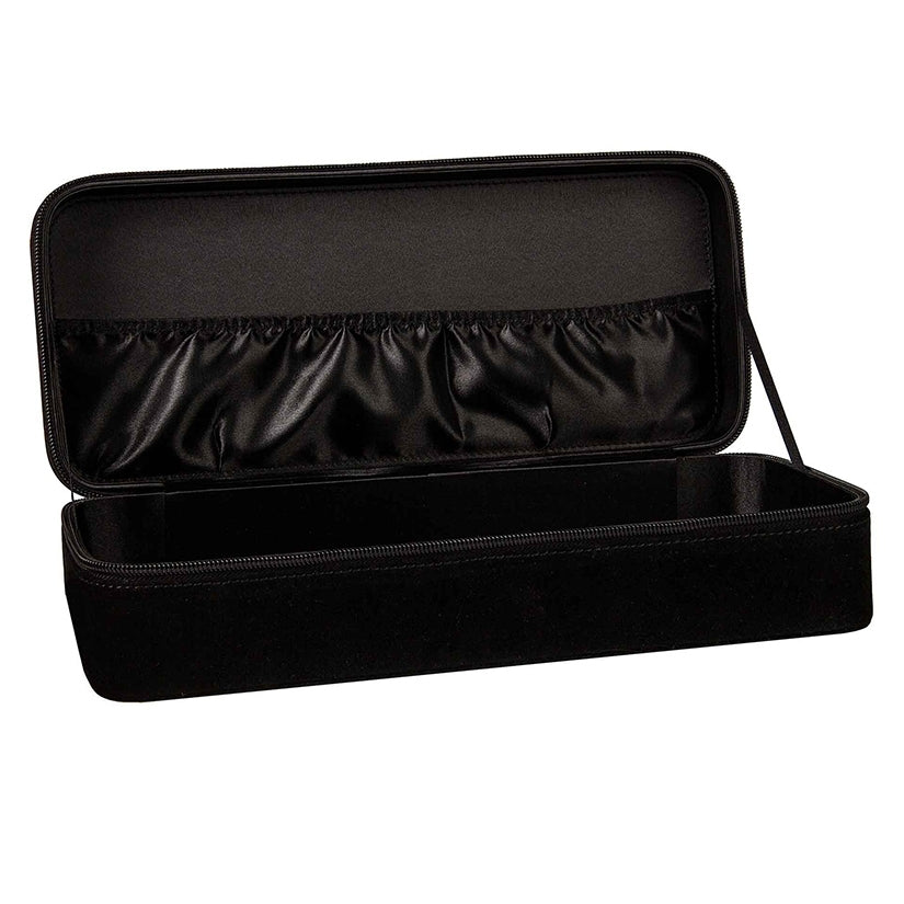 Love To Love Secret Box V2 Toy Storage Case Black open view showcasing its soft velvet-style exterior and smooth satin interior.
