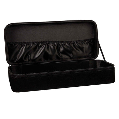 Love To Love Secret Box V2 Toy Storage Case Black open view showcasing its soft velvet-style exterior and smooth satin interior.