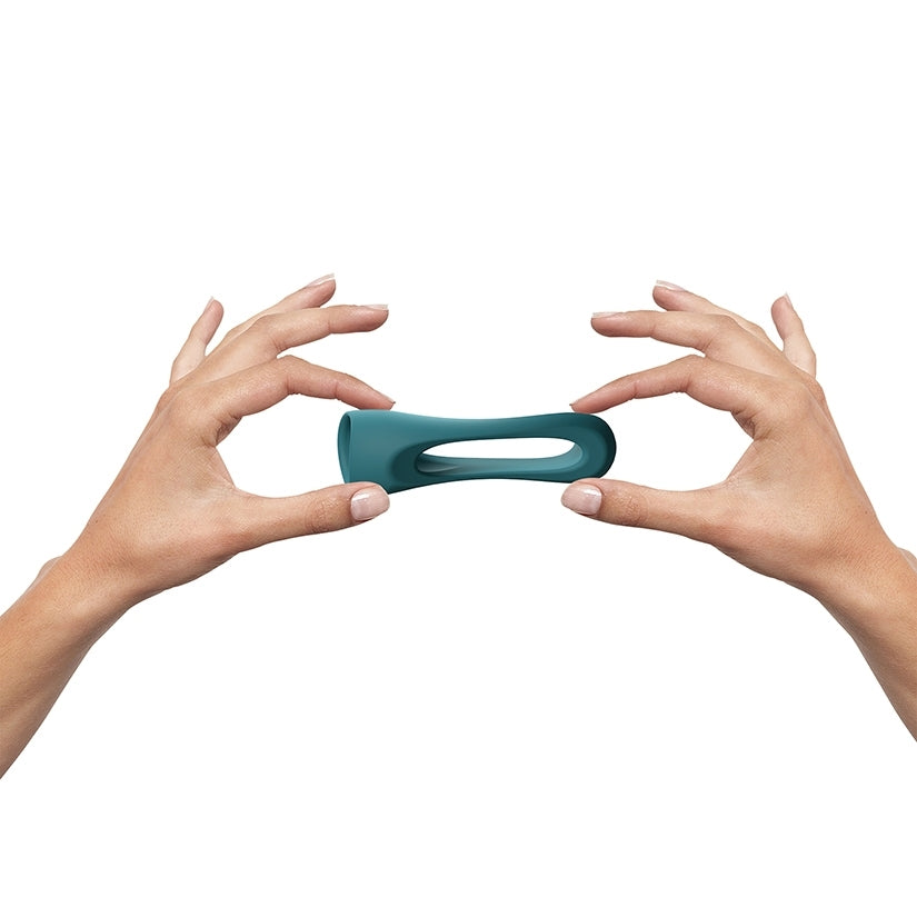 Love to Love Flux Ring Silicone Cock & Ball Ring Teal Me