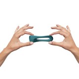Love to Love Flux Ring Silicone Cock & Ball Ring Teal Me