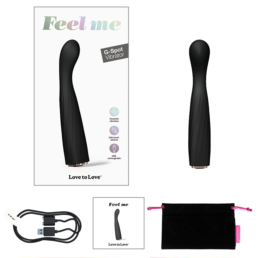 Love to Love Feel Me Rechargeable Silicone G-Spot Vibrator Noir