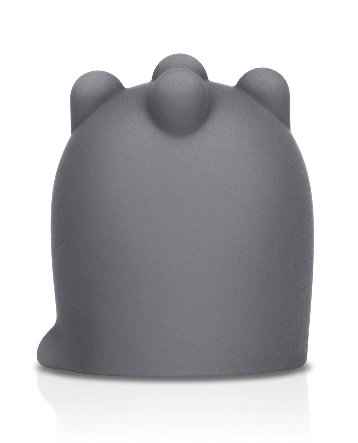 Le Wand Shiatsu Deep Tissue Massage Attachment Grey view showcasing its unique design and targeted pressure points.