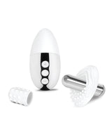 Le Wand Little Pleasures 6 Piece Kit Chrome includes mini-vibes in a lustrous design for sensual satisfaction.