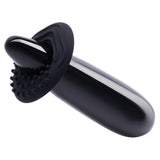 Le Wand Crystal Wand Black Obsidian Probe, a sleek black pleasure probe with textured tip for stimulation.