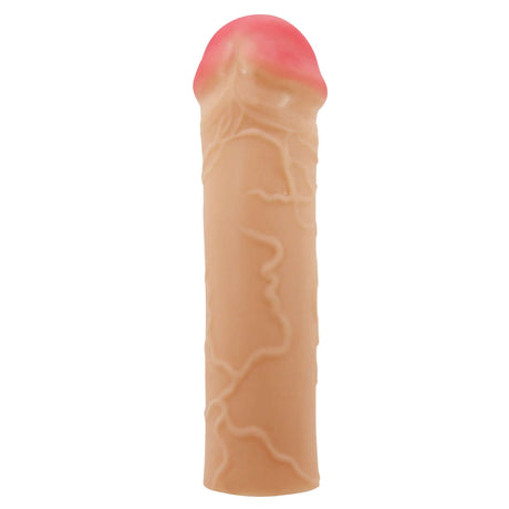 Pretty Love Nile Extended Penis Sleeve Beige providing an extra inch and realistic feel for enhanced pleasure.
