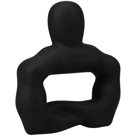Titanmen Power Muscle Cock Ring 42mm Black with muscular design for enhanced performance and prolonged wear.