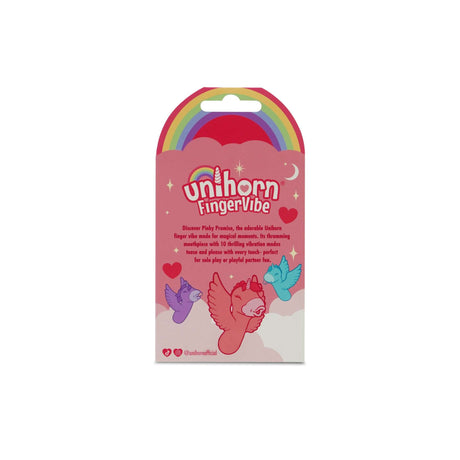 Unihorn Finger Vibe Pinky Promise packaging featuring colorful illustrations and playful design.