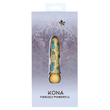Maia Kona Fiercely Powerful Bullet Vibrator in packaging with tropical pineapple design.