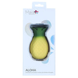 Maia Aloha Suction & Vibrating Pineapple Vibrator in packaging with dual motor function.