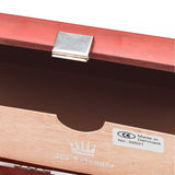 Jes-Extender Original Standard Penis Extender shown in a classic mahogany case with branding detail.