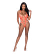 Rude Awakening Strappy Teddy Orange L XL on a model showcasing bold design and flattering fit.