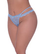 Ooh La Lace Peek-a-Boo Cheeky Panty Periwinkle Queen featuring delicate lace and playful cross-strap design.