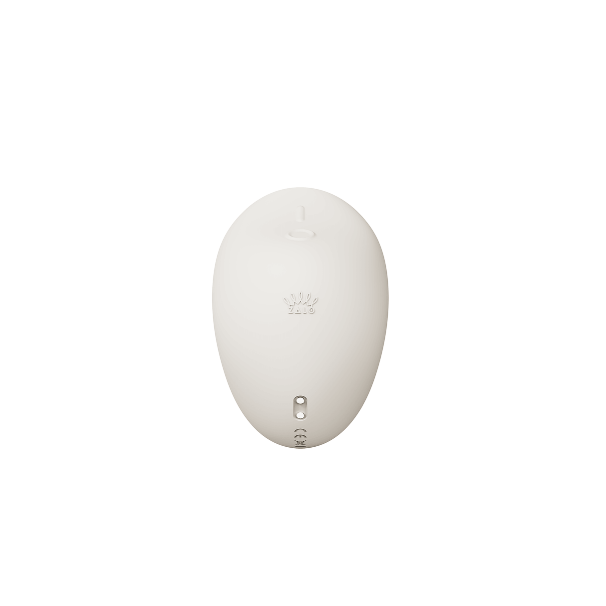 Zalo Mochi Massager Ivory White top view showcasing its smooth surface and compact design.