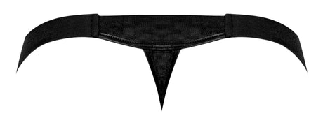 Male Power Heart Breaker Micro V Thong Black S M - front view showcasing minimal design and supportive fit.