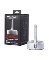 Maxtasy Warming & Drying Dock for Strokers Grey with packaging and design details, showcasing its features and usability.