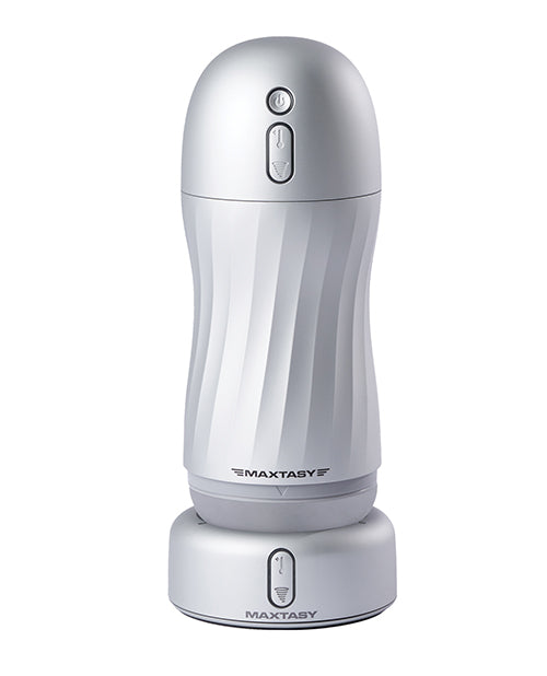 Maxtasy Warming & Drying Dock for Strokers Grey shown in a sleek design with warming feature.