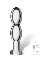 Mystim Oh thello e-Stim Oval Aluminum Dildo showcasing its double-oval shape and smooth aluminum finish.