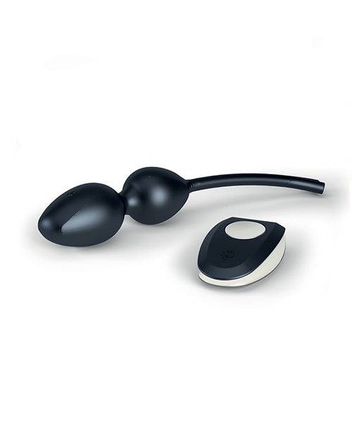Mystim Jane Untamed Geisha Balls with remote, designed for pelvic floor exercises and customizable vibrations.