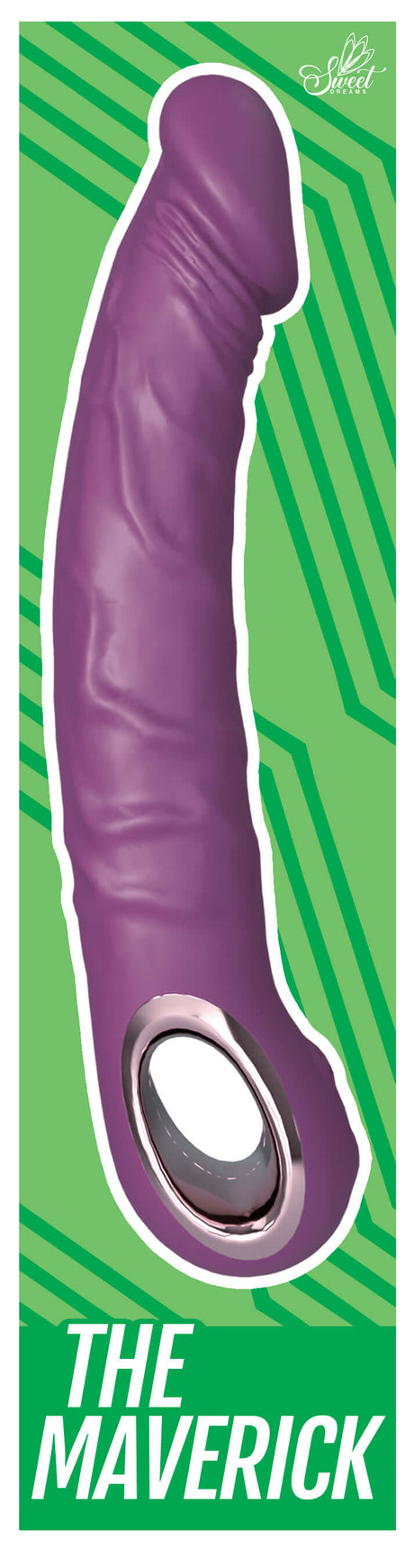 Sweet Dreams Maverick Realistic Dildo Vibrator with textured design and powerful motor for enhanced pleasure.