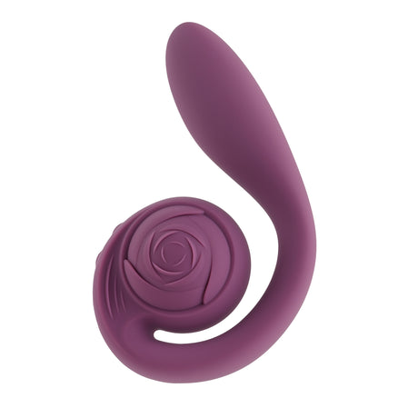 Gender X Poseable You Vibrator Purple, featuring a smooth silicone design and rose-textured ball.